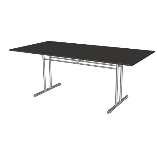 Besprechungstisch Serie Rothorn / Steel 200x 100 cm, Farbe: anthrazit