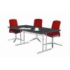 Besprechungstisch Serie Rothorn / Steel 200x 100 cm, Farbe: weiss