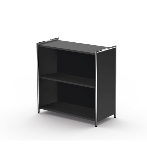 Aktenregal Rothorn / Steel 2 Ordnerhöhen 80 cm breit, Farbe: anthrazit