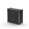 Aktenschrank mit 2 Schubladen Serie Rothorn / Steel 80 cm breit, Farbe: anthrazit