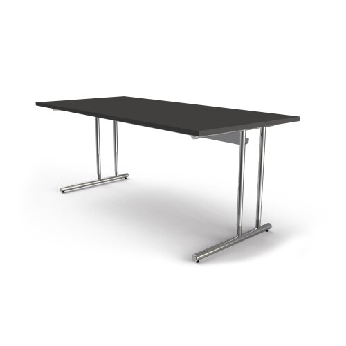 Schreibtisch Serie Rothorn / Steel 160 x 80 cm, Farbe: anthrazit