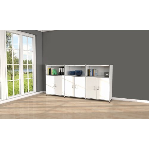 Sideboard Aktenschrank Serie Rothorn / Steel 3 Ordnerhöhen 236 cm breit, Farbe: anthrazit