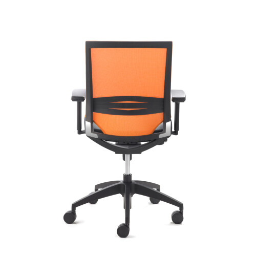 Netzdrehstuhl Netzrücken rot