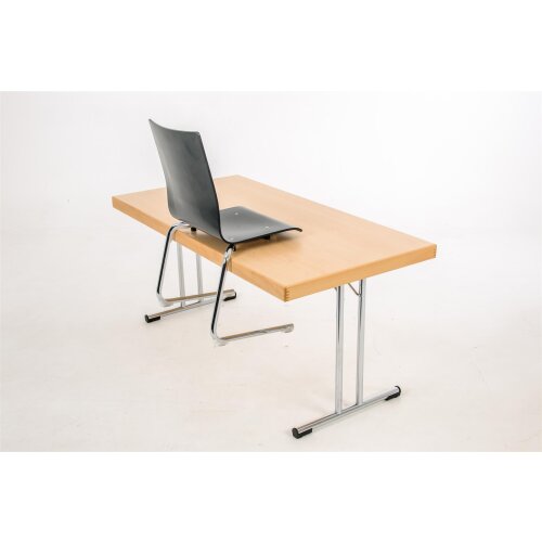 Klapptisch mit Echtholzkante Dekor Buche 160 x 70 cm