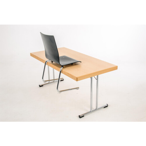 Klapptisch mit Echtholzkante Dekor Buche 160 x 80 cm