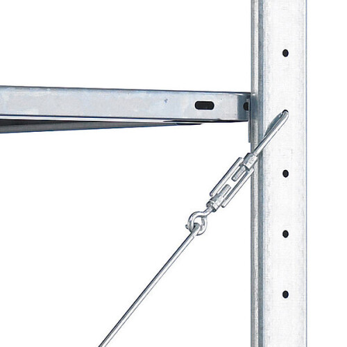 Grundfeld Stecksystem Fachlast 150 kg, Ausführung: Rahmen Enzianblau Fachböden verzinkt, Maß: 300 h. x 60 t. x 130 br. cm