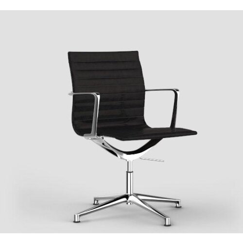Design Konferenzstuhl Kunstleder schwarz
