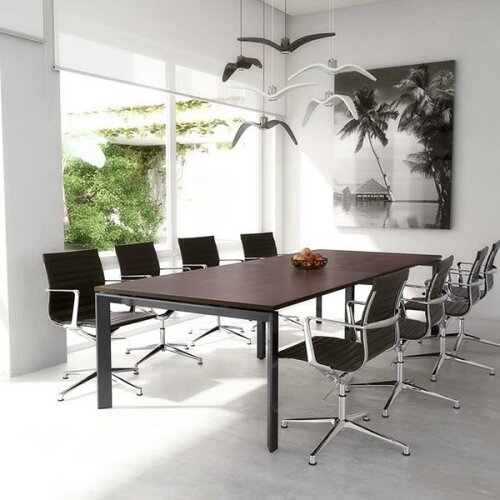 Design Konferenzstuhl Kunstleder schwarz