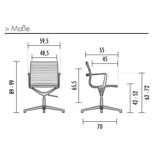 Design Konferenzstuhl Kunstleder schwarz