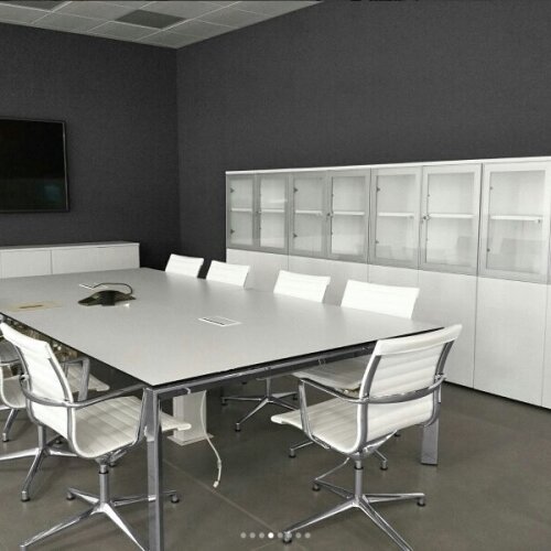 Design Konferenzstuhl Kunstleder schwarz