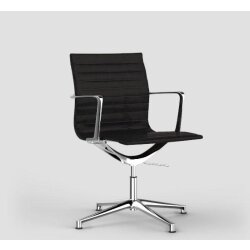 Design Konferenzstuhl Kunstleder schwarz