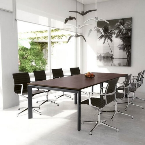 Design Konferenzstuhl Kunstleder weiss