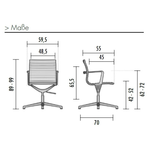 Design Konferenzstuhl Kunstleder weiss