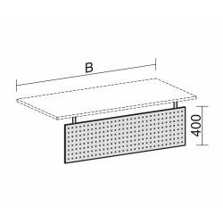 Knieraumblende Metall gelocht in silber für...