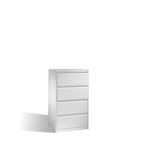 Stahl Hängeregisterschrank 4 Auszüge doppelbahnig Lichtgrau