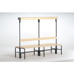 Garderobensitzbank mit Hakenleiste, doppelseitig,...