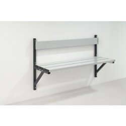 Garderobensitzbank zur Wandmontage, Sitzleisten Alu,...