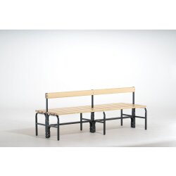 Garderobensitzbank einseitig mit Rückenlehne,...