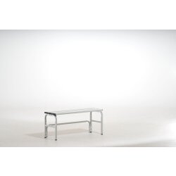 Garderobensitzbank einseitig, Gestell Edelstahl lichtgrau...