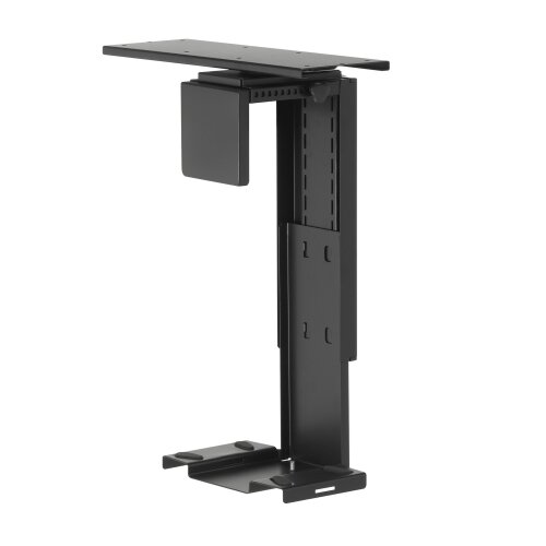 Hochwertiger CPU Halter zur Untertischmontage, Farbe Schwarz