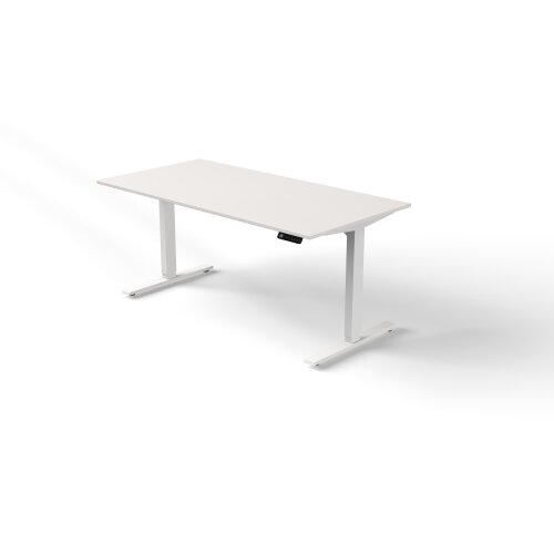 Schreibtisch elektrisch höhenverstellbar Serie ETK3 im Maß: 160 x 80 cm, Dekor: Weiss