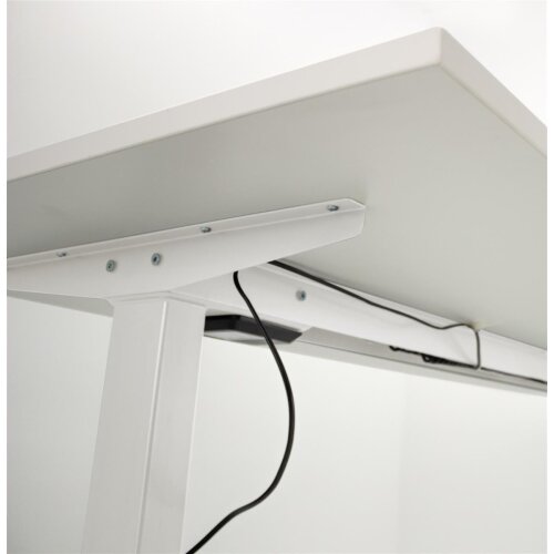 Schreibtisch elektrisch höhenverstellbar Serie ETK3 im Maß: 160 x 80 cm, Dekor: Weiss