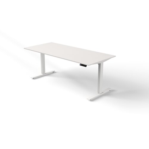 Schreibtisch elektrisch höhenverstellbar Serie ETK3 im Maß: 180 x 80 cm, Dekor: Weiss