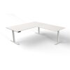 Winkelschreibtisch elektrisch höhenverstellbar Serie ETK3 im Maß: 200 x 220 cm, Dekor: Weiss