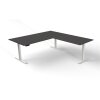Winkelschreibtisch elektrisch höhenverstellbar Serie ETK3 im Maß: 200 x 220 cm, Dekor: Anthrazit
