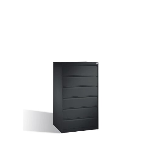 Karteikartenschrank DIN A5 quer, 6 Schubladen dreibahnig