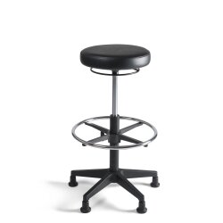 Arbeitshocker hoch  mit Kunstleder Polster Fusskreuz...