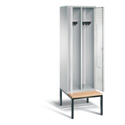 Spind Classic mittig schliessend auf Unterbausitzbank, 2...