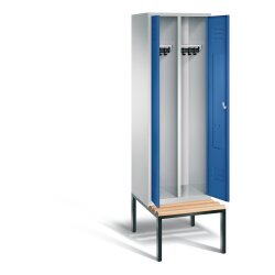 Spind Classic mittig schliessend auf Unterbausitzbank, 2...