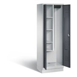 Stahl Besen Putzmittelschrank auf Sockel, 2 Abteile,...