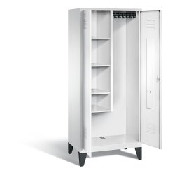 Stahl Besen Putzmittelschrank auf Füßen, 2...