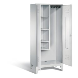 Stahl Besen Putzmittelschrank auf Füßen, 2...
