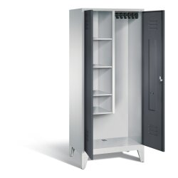 Stahl Besen Putzmittelschrank auf Füßen, 2...