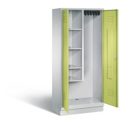 Stahl Besen Putzmittelschrank auf Sockel, 2 Abteile,...