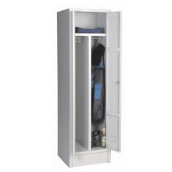 Stahl-Kleider-Schrank 2 Abteile mittig schliessend,...