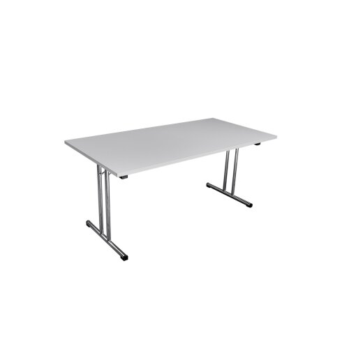 Klapptisch mit geradem Fuß 160 x 80 cm, Höhe 72,5 cm  Grau