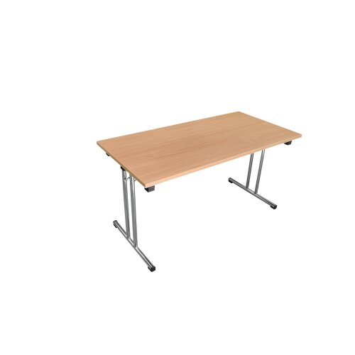 Klapptisch mit geradem Fuß 160 x 80 cm, Höhe 72,5 cm  Grau