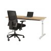 Schreibtisch Serie Quick, Dekor  Eiche Rustikal, Gestell Weiss, Maß: 62-85 h. x 80 t. x 140 br. cm