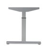 Schreibtisch Serie Quick, Dekor  Weiss, Gestell Silber, Maß: 62-85 h. x 80 t. x 140 br. cm