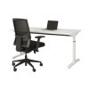 Schreibtisch Serie Quick, Dekor  Weiss, Gestell Weiss, Maß: 62-85 h. x 80 t. x 180 br. cm