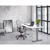 Schreibtisch elektrisch höhenverstellbar Serie EHT3, Dekor Weiss, Gestell Silber, Maß: 65-130 h. x 80 t. x 140 br. cm