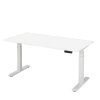 Schreibtisch elektrisch höhenverstellbar Serie EHT3, Dekor Weiss, Gestell Weiss, Maß: 65-130 h. x 80 t. x 160 br. cm