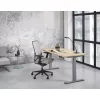 Schreibtisch elektrisch höhenverstellbar Serie EHT3, Dekor Ahorn, Gestell Silber, Maß: 65-130 h. x 80 t. x 160 br. cm