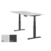 Schreibtisch elektrisch höhenverstellbar Serie EHT3, Dekor Grau, Gestell Anthrazit, Maß: 65-130 h. x 80 t. x 160 br. cm