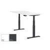 Schreibtisch elektrisch höhenverstellbar Serie EHT3, Dekor Weiss, Gestell Anthrazit, Maß: 65-130 h. x 80 t. x 180 br. cm