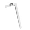 Schreibtisch Serie E1 höhenverstellbar, Dekor Grau, Gestell Weiss, Maß: 62-85 h. x 80 t. x 140 br. cm